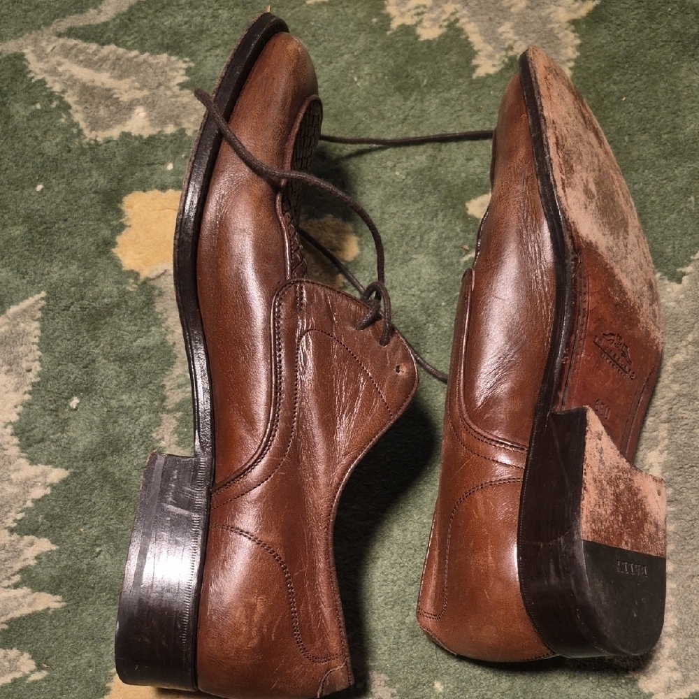 Bally Dark Brown Leather Men's Oxfords - Picture 7 of 8